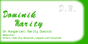 dominik marity business card